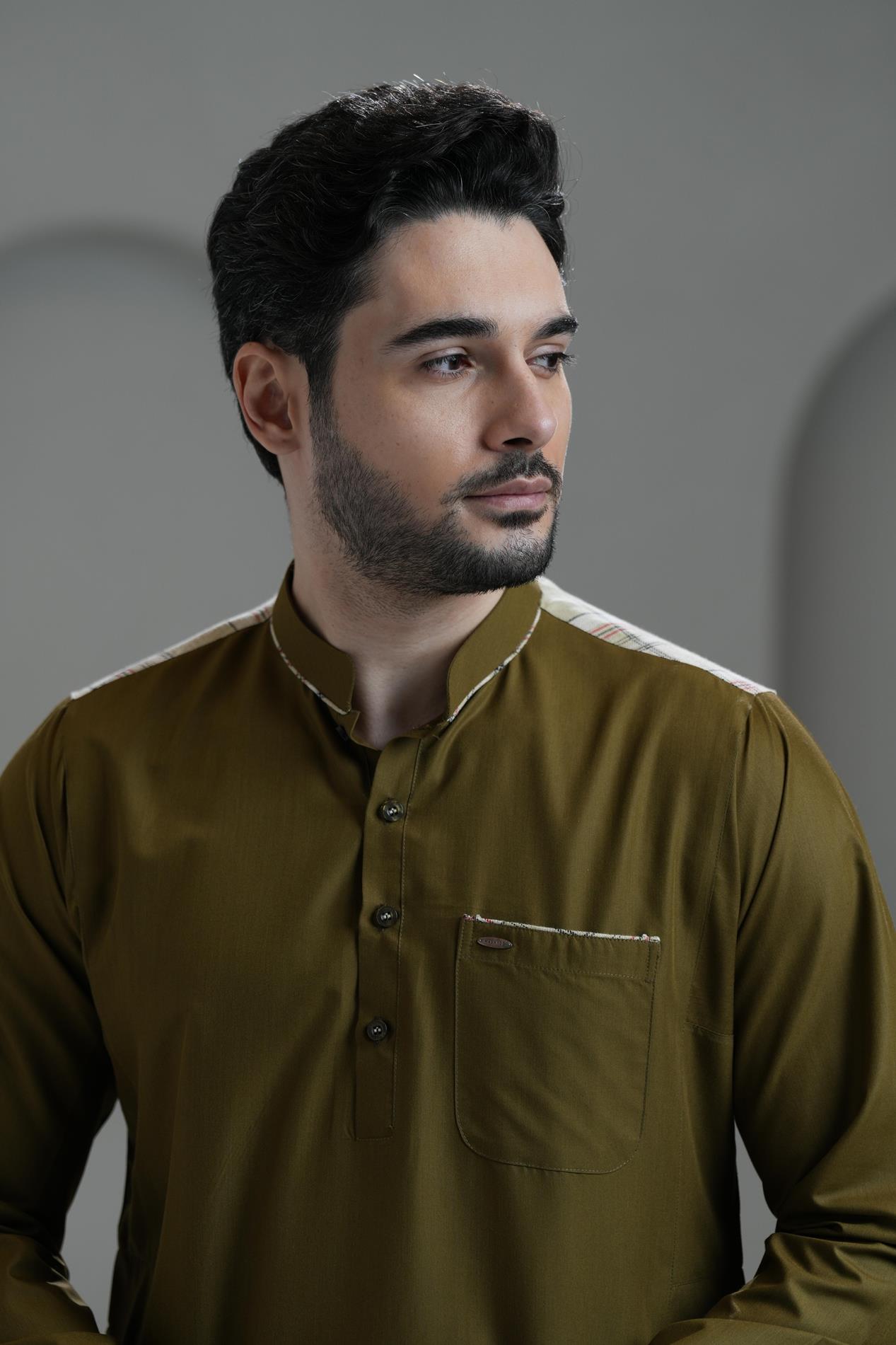 Tinmer Brown Thobe For Men